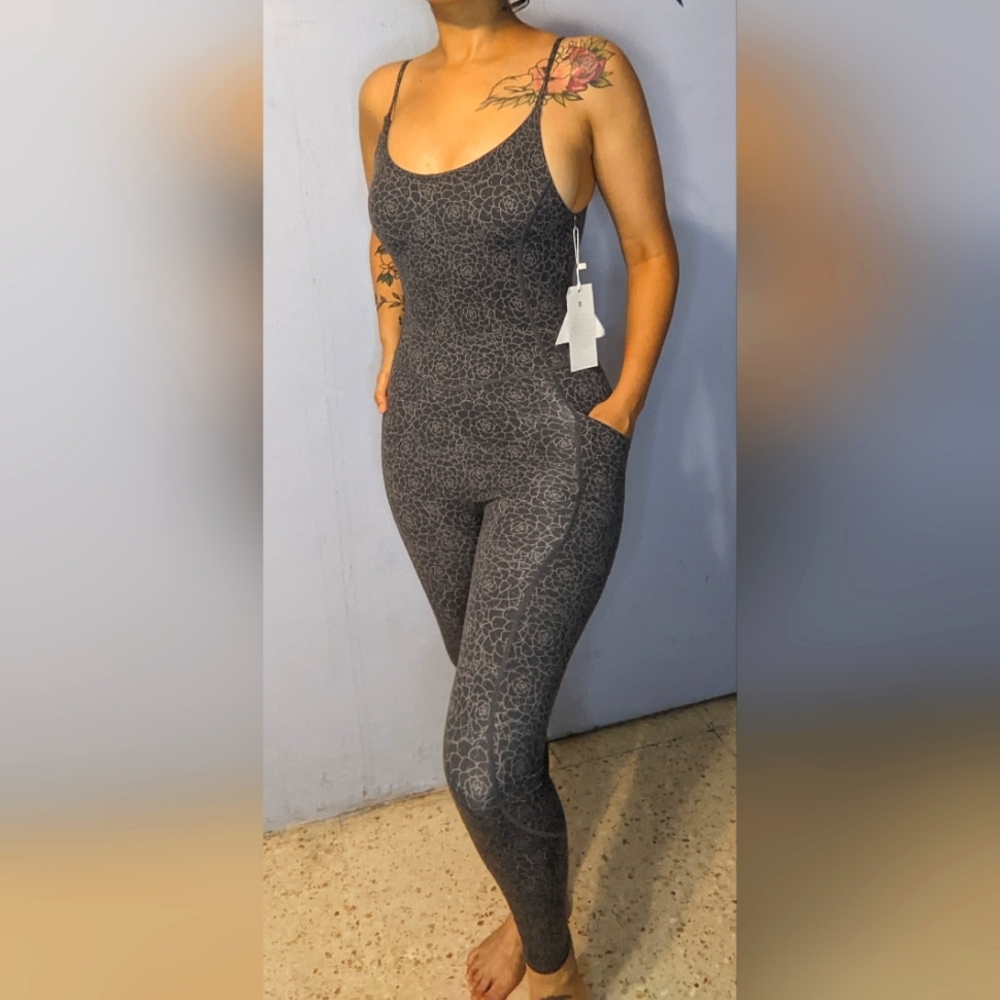 Buffbunny Vine Bodysuit Gray Eden Print